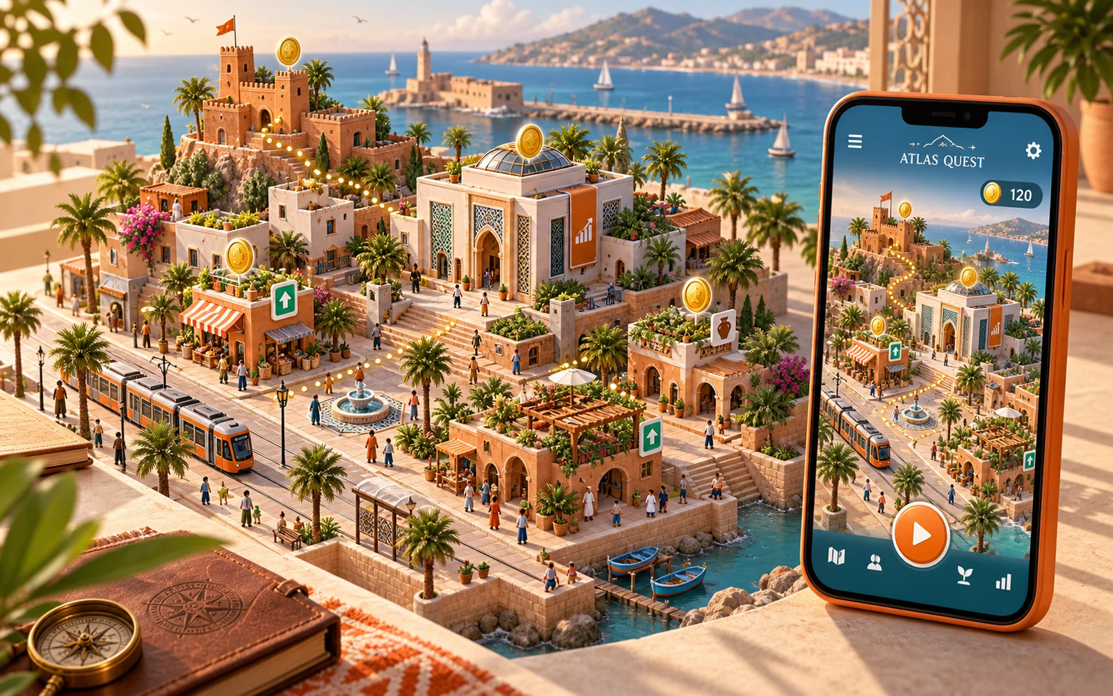 Concept exploratoire IA : jeu mobile d’éducation financière dans une ville marocaine miniature